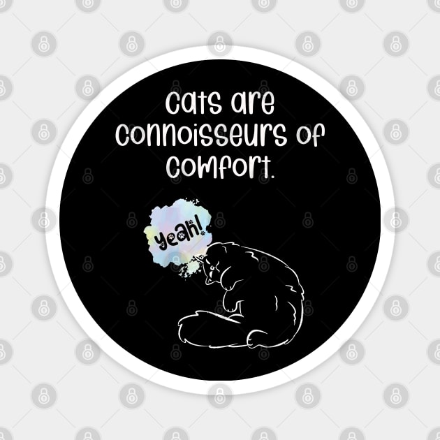 Cats are connoisseurs of comfort. Magnet by kooicat